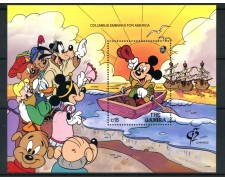 1992 - GAMBIA - LOTTO/19740 - TOPOLINO SCOPERTA AMERICA - FOGLIETTO 1992 - GAMBIA - LOTTO/19740 - TOPOLINO SCOPERTA AMERICA - FOGLIETTO