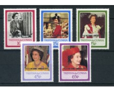 1986 - TRISTAN DA CUNHA - LOTTO/19970 - REGINA ELISABETTA 5v. - NUOVI 1986 - TRISTAN DA CUNHA - LOTTO/19970 - REGINA ELISABETTA 5v. - NUOVI