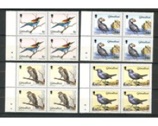 1988 - GIBILTERRA - LOTTO/20012Q - UCCELLI 4v. - QUARTINE