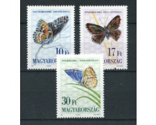 1993 - UNGHERIA - LOTTO/20066 - FARFALLE 3v. - NUOVI