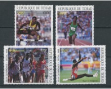 1988 - TCHAD - LOTTO/20147 - OLIMPIADI SEOUL  P/A 4v. - NUOVI