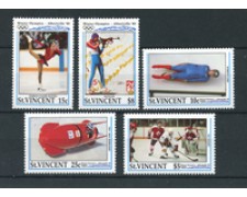 1992 - ST.VINCENT - LOTTO/20181 - OLIMPIADI DI ALBERTVILLE  5v. - NUOVI