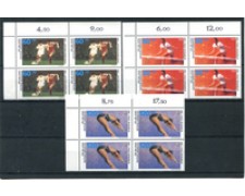 1988 - LOTTO/20310Q - GERMANIA - AIUTO ALLO SPORT 3v. QUARTINE 1988 - LOTTO/20310Q - GERMANIA - AIUTO ALLO SPORT 3v. QUARTINE