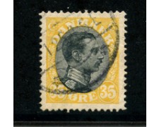 1918/20 - LOTTO/20498 - DANIMARCA - 35 O/ GIALLO GRIGIO - USATO 1918/20 - LOTTO/20498 - DANIMARCA - 35 O/ GIALLO GRIGIO - USATO