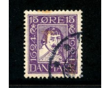 1924 - LOTTO/20507 - DANIMARCA - 15 ore 3° CENTENARIO POSTE - USATO 1924 - LOTTO/20507 - DANIMARCA - 15 ore 3° CENTENARIO POSTE - USATO