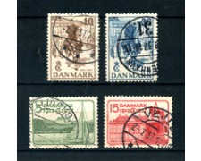 1937 - LOTTO/20510 - DANIMARCA - GIUBILEO DI CRISTIANO X° 4v. - USATI 1937 - LOTTO/20510 - DANIMARCA - GIUBILEO DI CRISTIANO X° 4v. - USATI