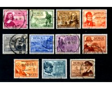 1947 - LOTTO/20539 - NORVEGIA - CENTENARIO POSTE  11v. - USATI