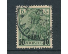 1900 - GERMANIA LEVANTE - LOTTO/20822 - 10pa su 5p. VERDE USATO 1900 - GERMANIA LEVANTE - LOTTO/20822 - 10pa su 5p. VERDE USATO
