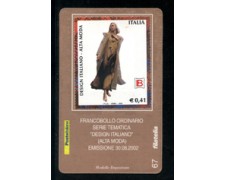 2002 - LOTTO/20904 - REPUBBLICA - DESIGN ITALIANO L. BIAGIOTTI - TESSERA FILAT.