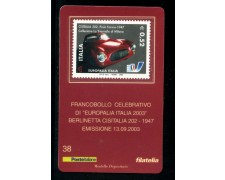 2003 - LOTTO/20907 - REPUBBLICA - EUROPALIA - TESSERA FILAT. 2003 - LOTTO/20907 - REPUBBLICA - EUROPALIA - TESSERA FILAT.
