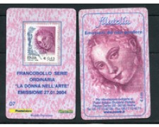 2004 - LOTTO/20911 - REPUBBLICA - 45c. DONNA ARTE - TESSERA FILAT.