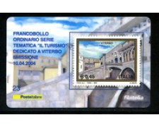 2004 - LOTTO/20919 - REPUBBLICA - 45c. TURISMO VITERBO - TESSERA FILAT.
