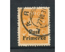 1929 - LOTTO/21031 - NORVEGIA - 100 ore GIALLO ARANCI0 - USATO