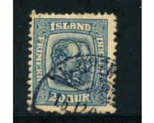 1907 - LOTTO/21090 - ISLANDA - 20 a. AZZURRO - USATO 1907 - LOTTO/21090 - ISLANDA - 20 a. AZZURRO - USATO