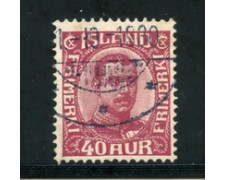 1920 - LOTTO/21095 - ISLANDA - 40 a. LILLA - USATO 1920 - LOTTO/21095 - ISLANDA - 40 a. LILLA - USATO