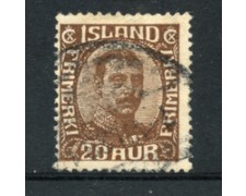1921 - LOTTO/21107 - ISLANDA - 20 aur. BRUNO - USATO 1921 - LOTTO/21107 - ISLANDA - 20 aur. BRUNO - USATO