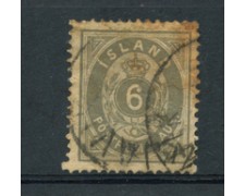 1876 - LOTTO/21110 - ISLANDA - 6 a. GRIGIO - USATO 1876 - LOTTO/21110 - ISLANDA - 6 a. GRIGIO - USATO