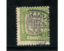 1907/08 - LOTTO/21124 - ISLANDA - 20 aur VERDE GIALLO SERVIZIO - USATO 1907/08 - LOTTO/21124 - ISLANDA - 20 aur VERDE GIALLO SERVIZIO - USATO