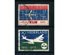 1959 - LOTTO/21296 - OLANDA - ANNIVERSARIO KLM 2v. - USATI