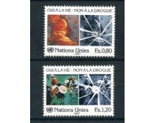 1987 - LOTTO/21438 - ONU SVIZZERA - NO ALLA DROGA 2v. - NUOVI