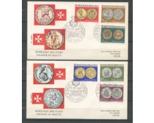 1970 - LOTTO/21476 - SMOM - ANTICHE MONETE 2 BUSTE FDC 1970 - LOTTO/21476 - SMOM - ANTICHE MONETE 2 BUSTE FDC