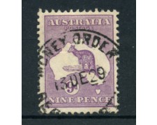 1912/19 - LOTTO/21537 - AUSTRALIA - 9d. LILLA - USATO 1912/19 - LOTTO/21537 - AUSTRALIA - 9d. LILLA - USATO