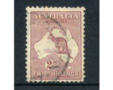 1923/25 - LOTTO/21541C - AUSTRALIA - 2s. BRUNO LILLA - USATO 1923/25 - LOTTO/21541C - AUSTRALIA - 2s. BRUNO LILLA - USATO
