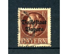 BAVIERA - 1919 - LOTTO/21882 - 50 p. BRUNO USATO