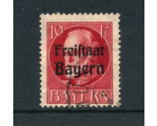 BAVIERA - 1919 - LOTTO/21887 - 10p. CARMINIO  USATO