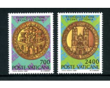 1987 - LOTTO/22170 - VATICANO - EVANGELIZZAZIONE LETTONIA 2v. - NUOVI