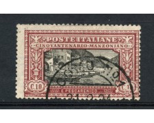 1923 - LOTTO/22228 - REGNO - 10 cent.  A. MANZONI - USATO