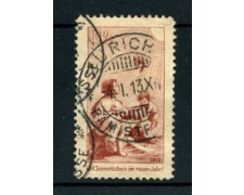 1912 - LOTTO/22245 - SVIZZERA - 10 Rp. PRECURSORE PRO JUVENTUTE - USATO 1912 - LOTTO/22245 - SVIZZERA - 10 Rp. PRECURSORE PRO JUVENTUTE - USATO