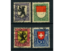 1924 - LOTTO/22259 - SVIZZERA - PRO JUVENTUTE 4v. - USATI