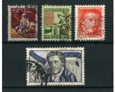 1927 - LOTTO/22262 - SVIZZERA - PRO JUVENTUTE 4v. - USATI 1927 - LOTTO/22262 - SVIZZERA - PRO JUVENTUTE 4v. - USATI