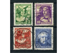 1933 - LOTTO/22267 - SVIZZERA - PRO JUVENTUTE 4v. - USATI 1933 - LOTTO/22267 - SVIZZERA - PRO JUVENTUTE 4v. - USATI