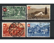 1945 - LOTTO/22302 - SVIZZERA - PRO PATRIA 4v. - USATI 1945 - LOTTO/22302 - SVIZZERA - PRO PATRIA 4v. - USATI