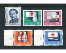 1963 - LOTTO/22328 - SVIZZERA - PRO PATRIA 5v. - NUOVI 1963 - LOTTO/22328 - SVIZZERA - PRO PATRIA 5v. - NUOVI