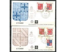 1980 - LOTTO/22379 - SMOM - STEMMI 2 BUSTE FDC 1980 - LOTTO/22379 - SMOM - STEMMI 2 BUSTE FDC