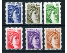 1979 - LOTTO/22644 - FRANCIA - TIPO SABINE  6v. - NUOVI