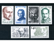 1980 - LOTTO/22654 - FRANCIA - PERSONAGGI CELEBRI 6v. - NUOVI