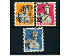 1944 - LOTTO/22845 - SVIZZERA - COMITATO OLIMPICO 3v. - USATI 1944 - LOTTO/22845 - SVIZZERA - COMITATO OLIMPICO 3v. - USATI