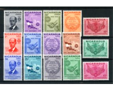1955 - LOTTO/22915 - NICARAGUA - 50° ROTARY 15v. - NUOVI 1955 - LOTTO/22915 - NICARAGUA - 50° ROTARY 15v. - NUOVI