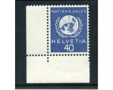 1955 - LOTTO/23114 - SVIZZERA - SERVIZIO 40c. AZZURRO NATIONS UNIES - NUOVO 1955 - LOTTO/23114 - SVIZZERA - SERVIZIO 40c. AZZURRO NATIONS UNIES - NUOVO