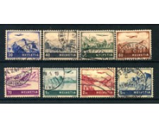 1941 - LOTTO/23158 - SVIZZERA - POSTA AEREA - VEDUTE 8v. - USATI 1941 - LOTTO/23158 - SVIZZERA - POSTA AEREA - VEDUTE 8v. - USATI