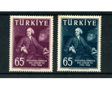 1957 - LOTTO/23178 - TURCHIA -  B.FRANKLIN 2 v. - NUOVI