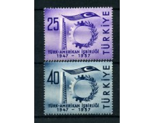 1957 - LOTTO/23179 - TURCHIA - COLLABORAZIONE TURCO/AMERICANA 2v. - NUOVI