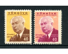 1957 - LOTTO/23181 - VISITA PRESIDENTE HEUSS 2v. - NUOVI
