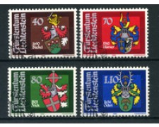 1980 - LOTTO/23207 - LIECHTESTEIN - STEMMI LANDAMMANNI 4v. - USATI 1980 - LOTTO/23207 - LIECHTESTEIN - STEMMI LANDAMMANNI 4v. - USATI