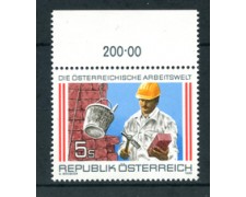 1989 - LOTTO/23351 - AUSTRIA - LAVORO MURATORE - NUOVO