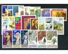 1986 - LOTTO/23404 - LIECHTENSTEIN - ANNATA CPL. 23v. - NUOVI 1986 - LOTTO/23404 - LIECHTENSTEIN - ANNATA CPL. 23v. - NUOVI